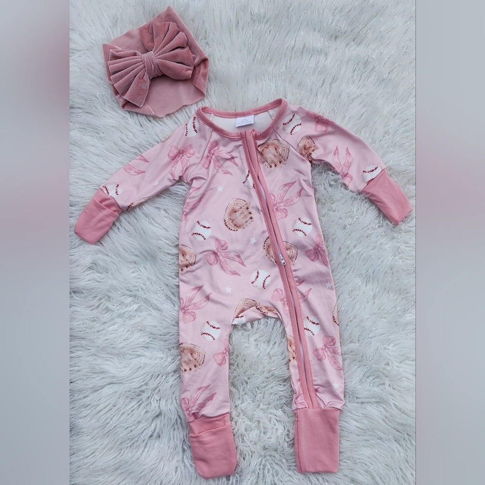 Pink Baseball Sleeper